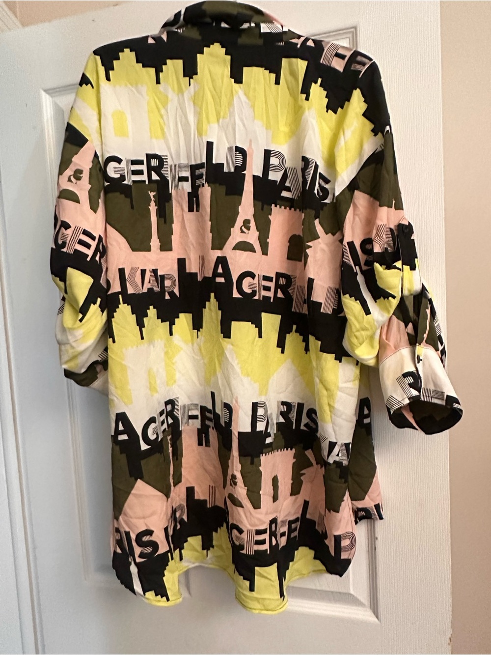 Karl Lagerfeld Multicolor Skyline Print Button-Up Shirt